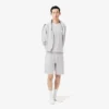 Heren fleece pyjamashort met rechte pasvorm