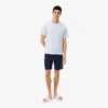 Heren fleece pyjamashort met rechte pasvorm