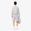 Heren fleece pyjamashort met rechte pasvorm