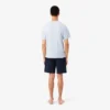 Heren fleece pyjamashort met rechte pasvorm