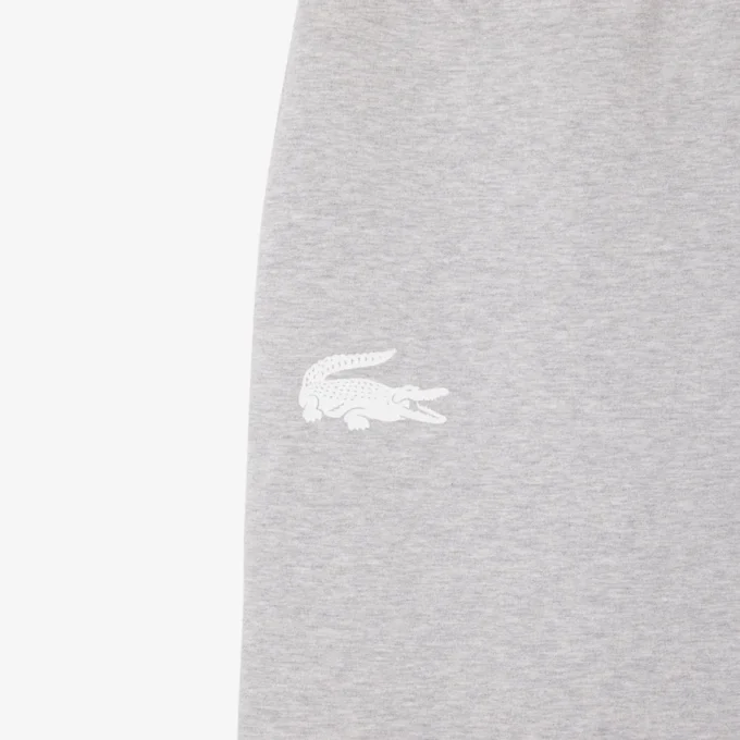 Heren fleece pyjamashort met rechte pasvorm