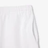 Heren fleece short met geborduurde tekst en normale pasvorm