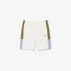 Heren fleece-short met kleurblokken