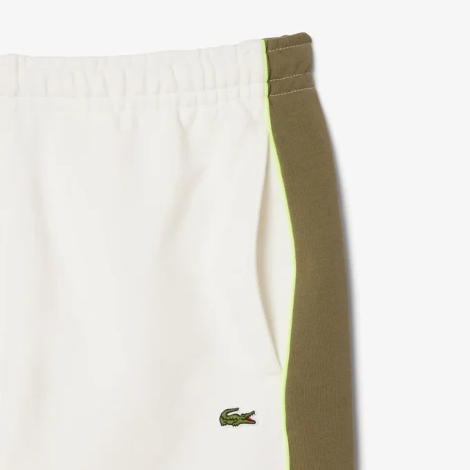 Heren fleece-short met kleurblokken