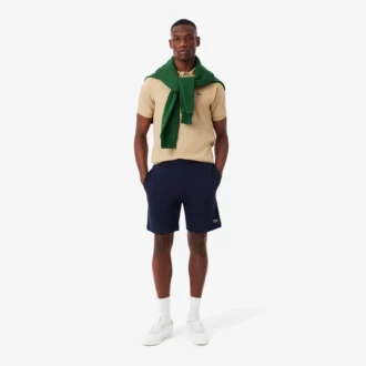 Heren fleece-short met normale pasvorm