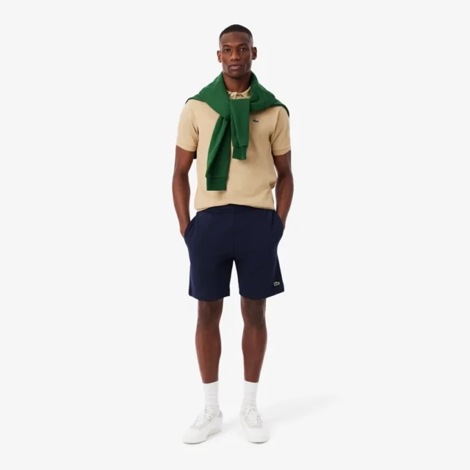Heren fleece-short met normale pasvorm