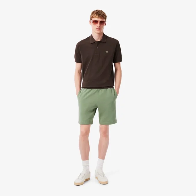 Heren fleece-short met normale pasvorm