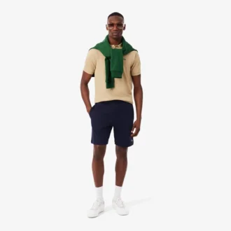 Heren fleece-short met normale pasvorm