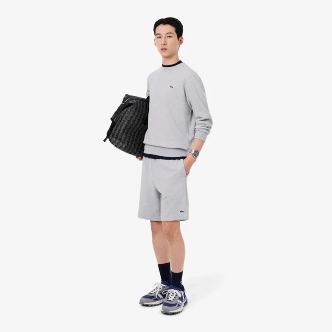 Heren fleece-short met normale pasvorm