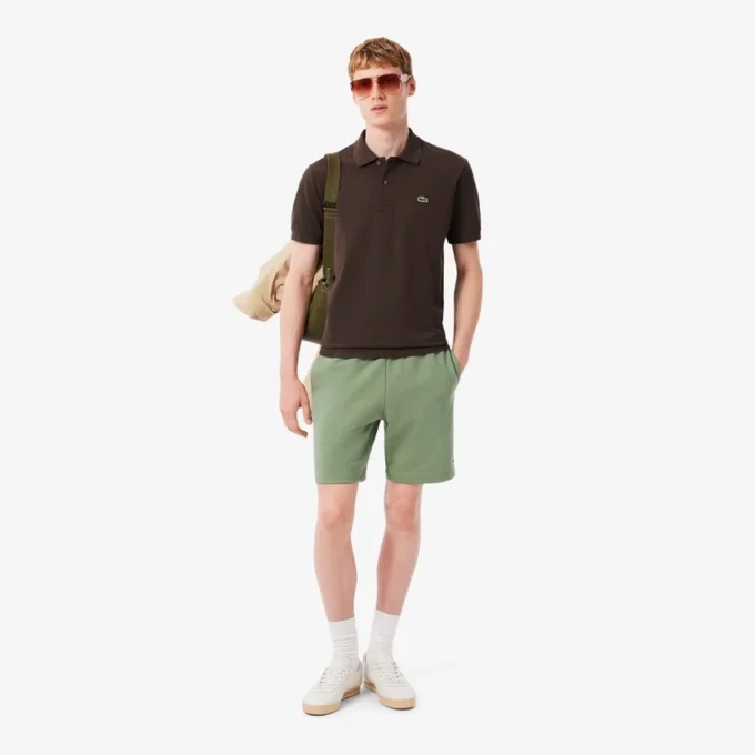 Heren fleece-short met normale pasvorm