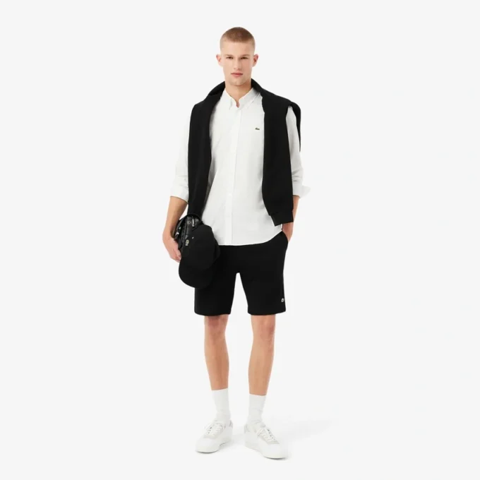 Heren fleece-short met normale pasvorm