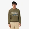 Heren fleece-Sweatshirt met geborduurd motief