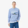 Heren fleece-Sweatshirt met geborduurd motief