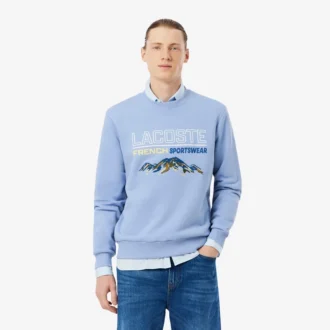 Heren fleece-Sweatshirt met geborduurd motief