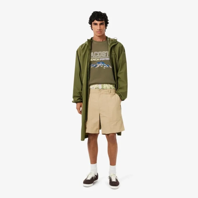 Heren fleece-Sweatshirt met geborduurd motief