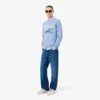 Heren fleece-Sweatshirt met geborduurd motief