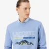 Heren fleece-Sweatshirt met geborduurd motief