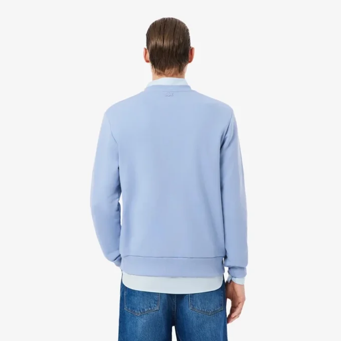 Heren fleece-Sweatshirt met geborduurd motief