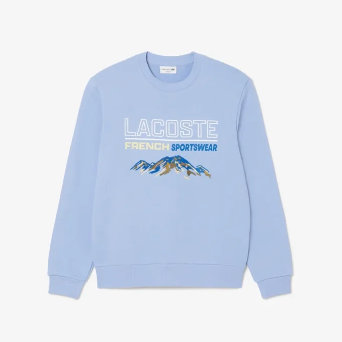Heren fleece-Sweatshirt met geborduurd motief