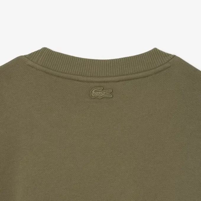 Heren fleece-Sweatshirt met geborduurd motief