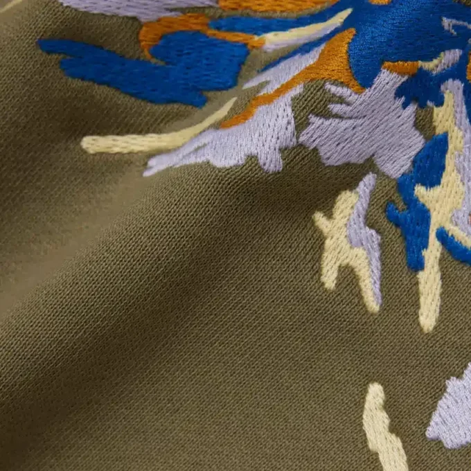 Heren fleece-Sweatshirt met geborduurd motief