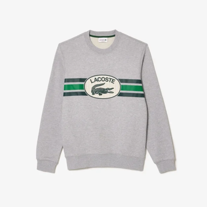 Heren fleece-Sweatshirt met grafische print