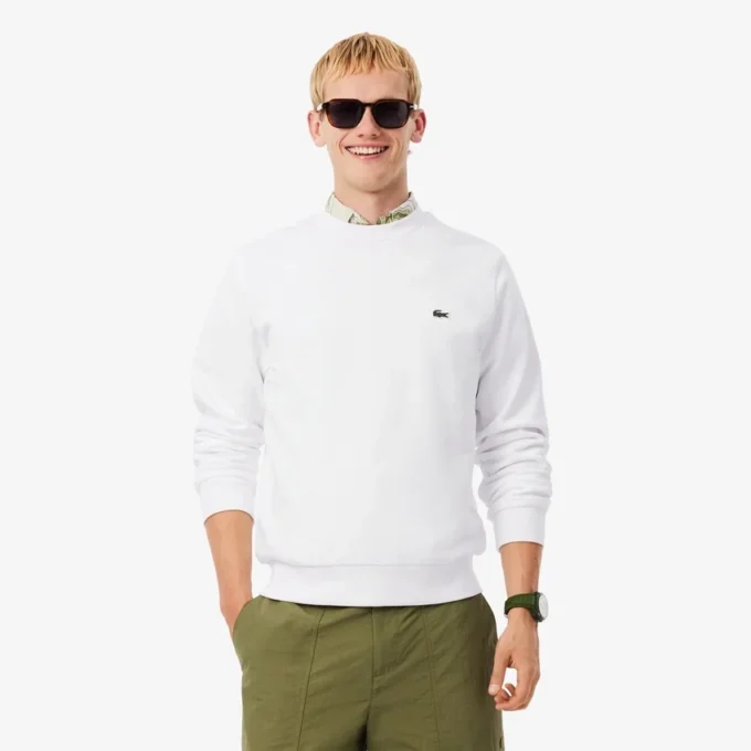 Heren fleece-Sweatshirt met klassieke pasvorm