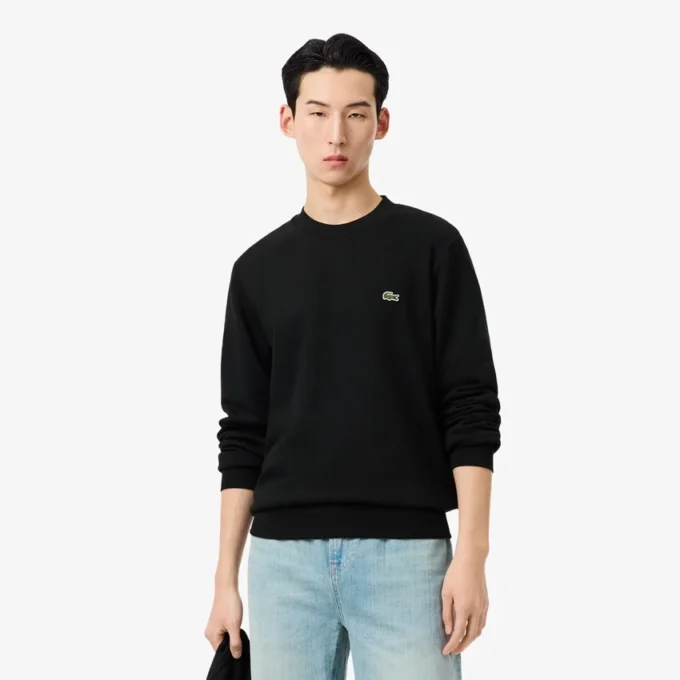 Heren fleece-Sweatshirt met klassieke pasvorm