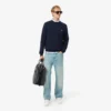 Heren fleece-Sweatshirt met klassieke pasvorm