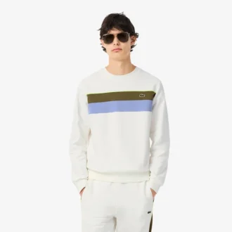 Heren fleece-Sweatshirt met kleurblokken