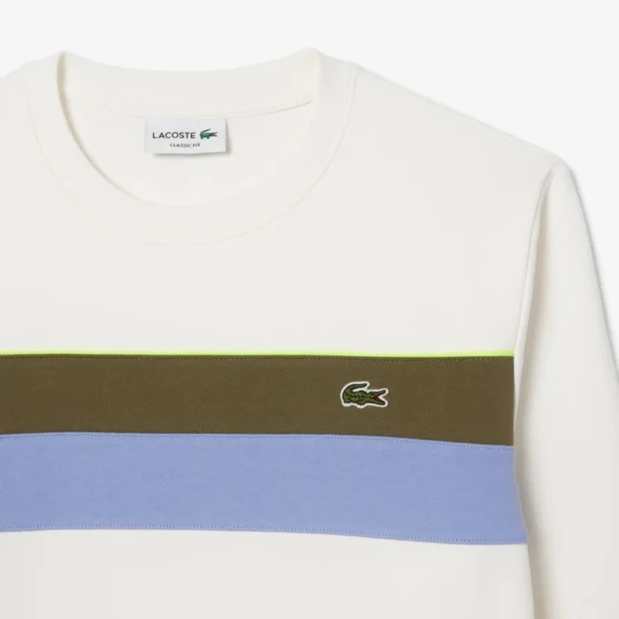 Heren fleece-Sweatshirt met kleurblokken