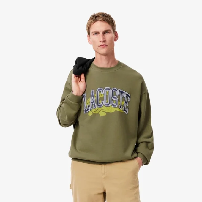 Heren fleece-Sweatshirt met losse pasvorm