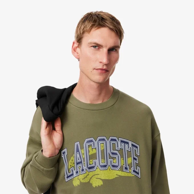 Heren fleece-Sweatshirt met losse pasvorm