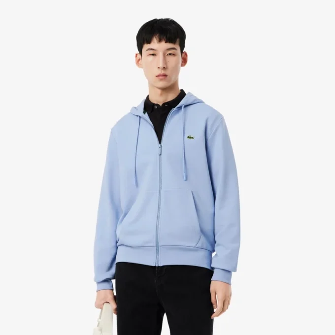 Heren fleece-Sweatshirt met ritssluiting en klassieke pasvorm