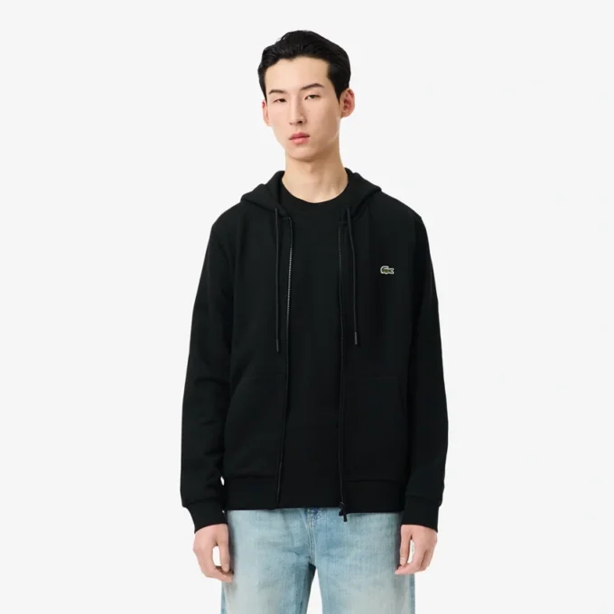Heren fleece-Sweatshirt met ritssluiting en klassieke pasvorm
