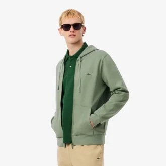 Heren fleece-Sweatshirt met ritssluiting en klassieke pasvorm