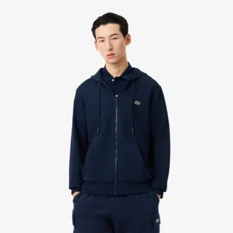 Heren fleece-Sweatshirt met ritssluiting en klassieke pasvorm