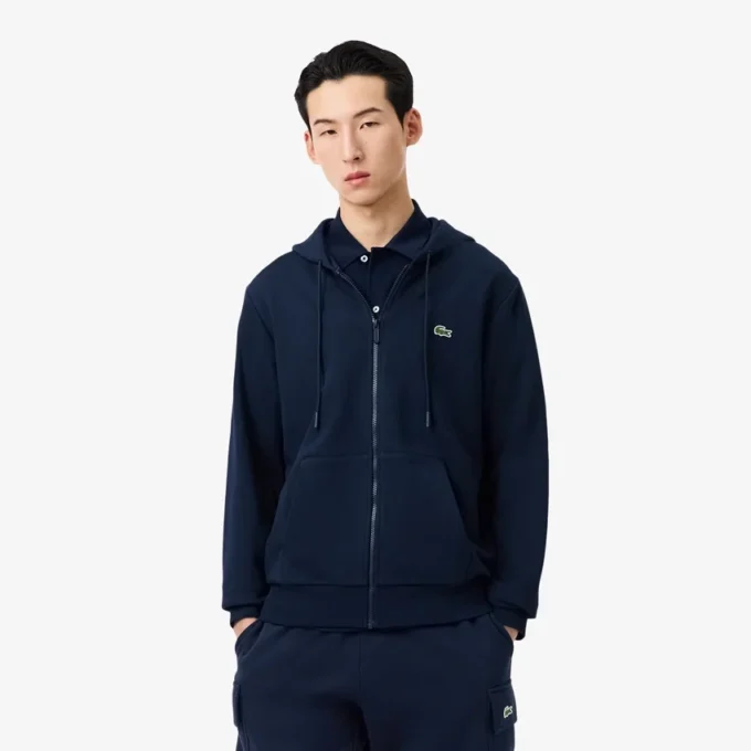 Heren fleece-Sweatshirt met ritssluiting en klassieke pasvorm