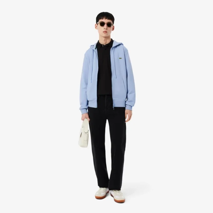 Heren fleece-Sweatshirt met ritssluiting en klassieke pasvorm
