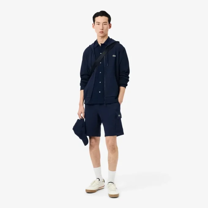 Heren fleece-Sweatshirt met ritssluiting en klassieke pasvorm