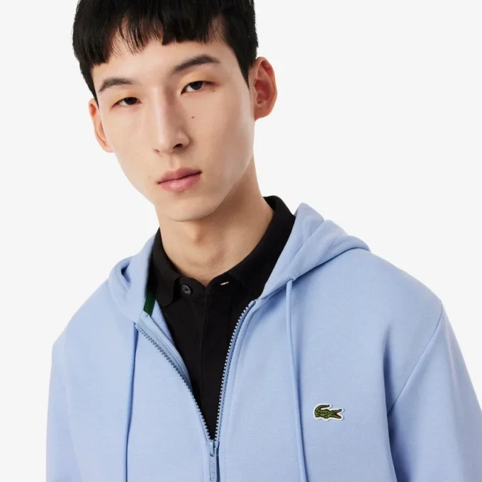 Heren fleece-Sweatshirt met ritssluiting en klassieke pasvorm