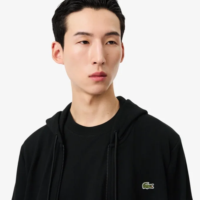 Heren fleece-Sweatshirt met ritssluiting en klassieke pasvorm