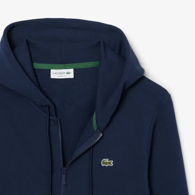 Heren fleece-Sweatshirt met ritssluiting en klassieke pasvorm