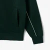 Heren fleece-Sweatshirt met ritssluiting en satijneffect