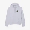 Heren fleecehoodie met relaxte pasvorm