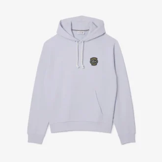 Heren fleecehoodie met relaxte pasvorm