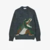Heren gebreide Intarsia Crocodile-trui