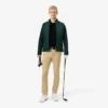 Heren golfjas met hoge kraag en doorgestikt patroon