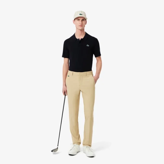 Heren golftrui met korte mouwen en polokraag