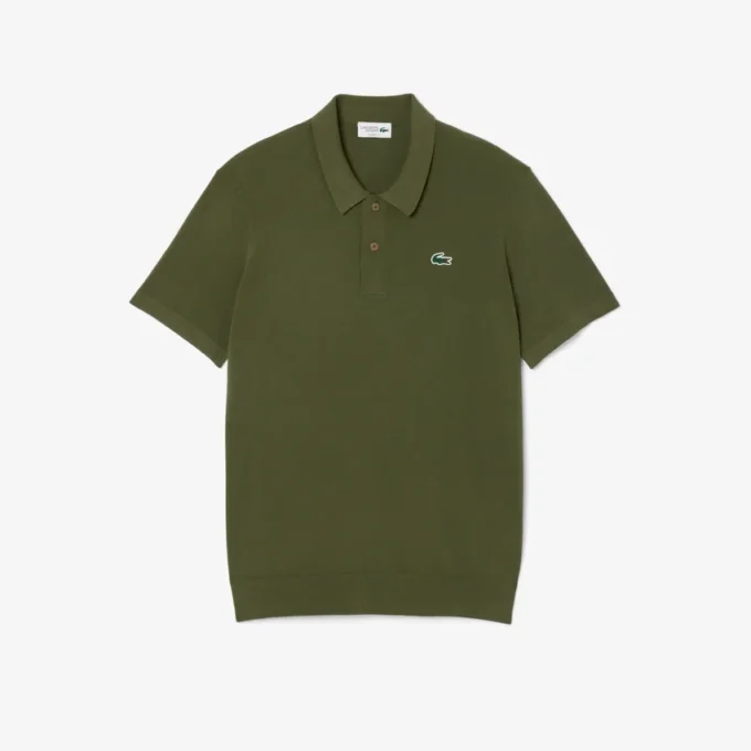 Heren golftrui met korte mouwen en polokraag